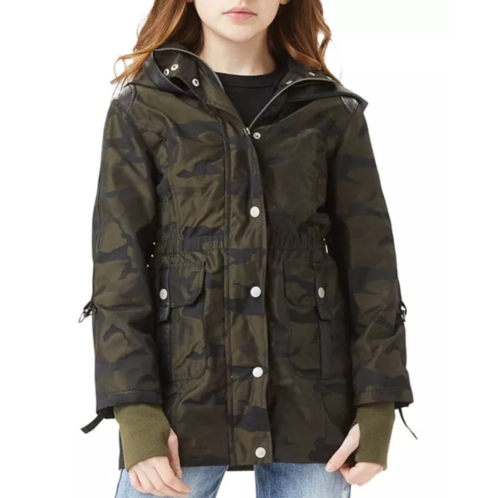 Girls Habitual Kids Camo Print Jacket 10